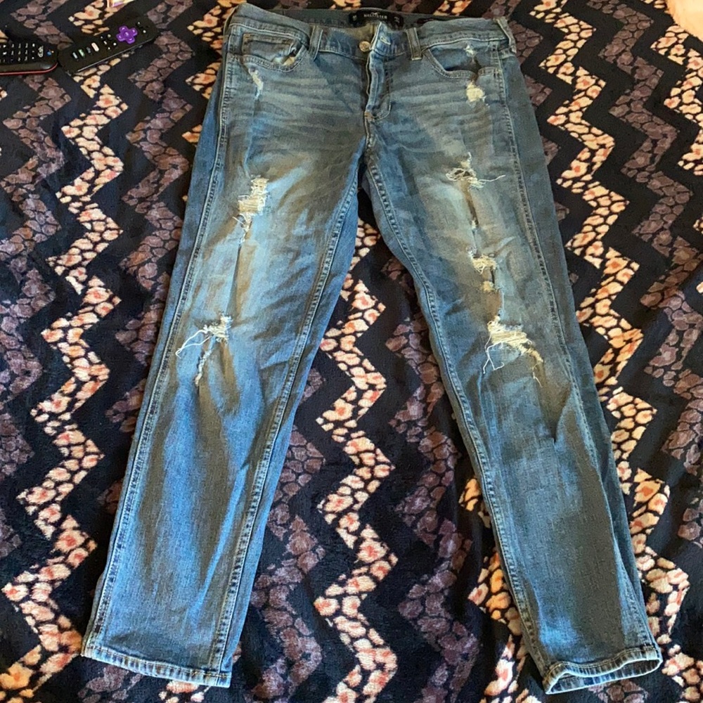 Another Hollister pair of jeans. These are a size 5R, and a low rise boyfriend